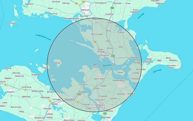 Områdekort / Sydsjælland og Lolland-Falster